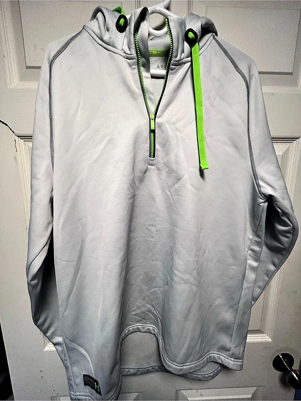 Under Armour Storm NFL Combine Training Fleece Half-Zip Hoodie Gray XL
